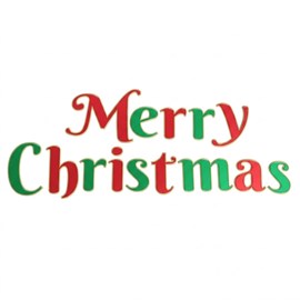 Merry Christmas Plastic Letters Kit (set of 2)